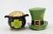 Ceramic Irish Top Hat and Pot of Gold Salt and Pepper Shakers, Gift for Her, Gift for Mom, Kitchen Décor, Irish Saint Patrick’s Day Décor